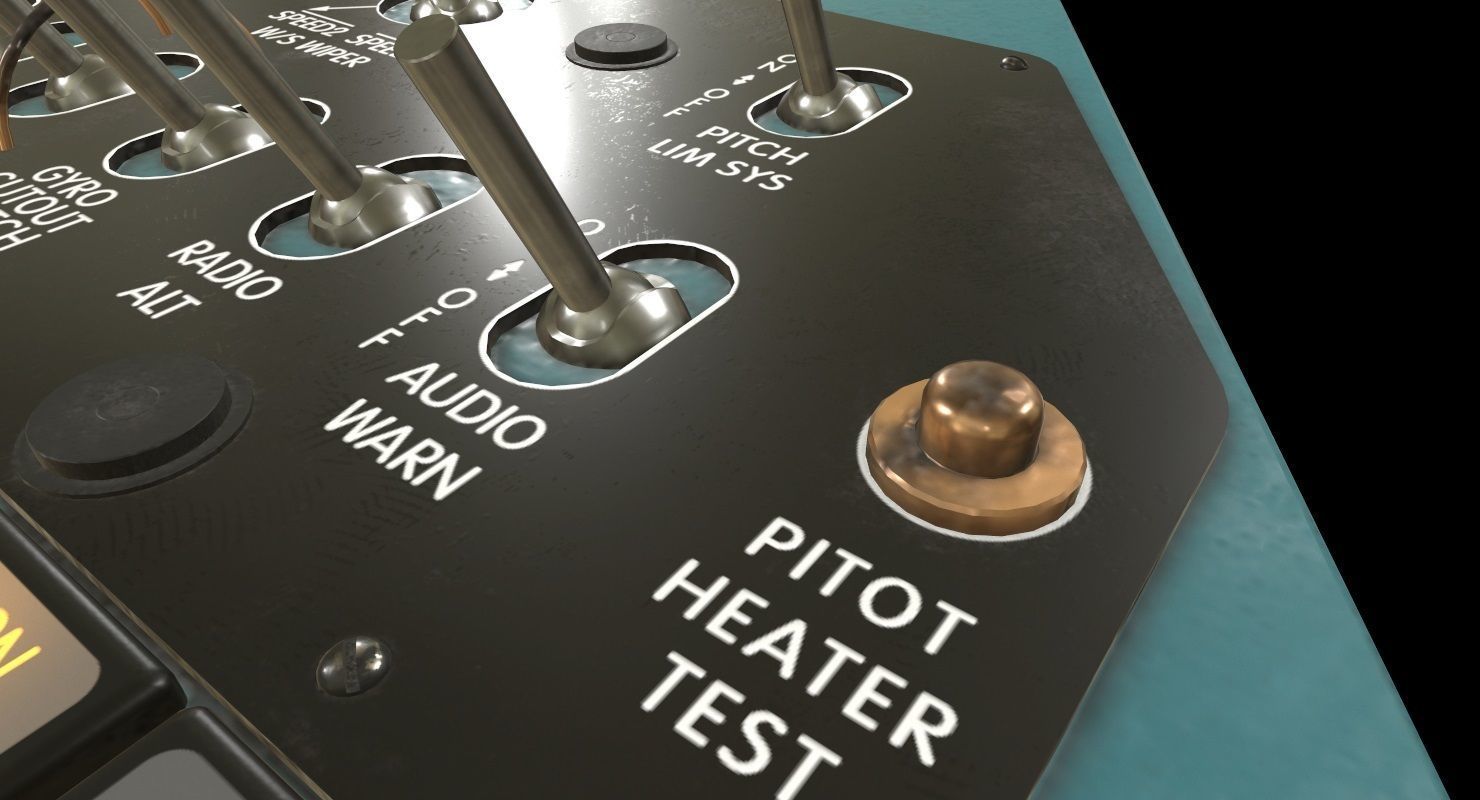 Mi-8MT Mi-17MT Left Triangular Panels Board English Low-poly 3D model_4