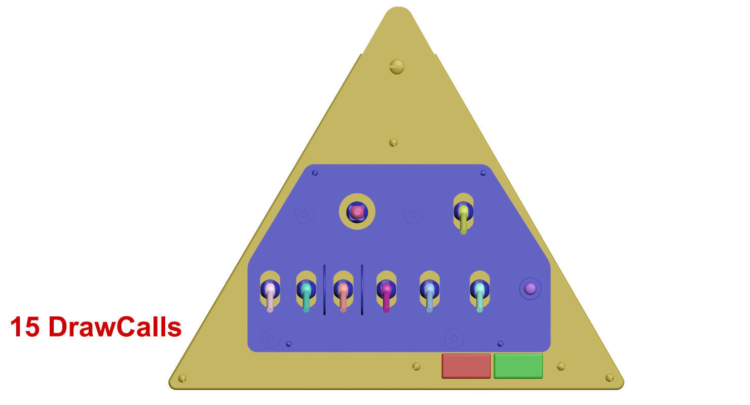 Mi-8MT Mi-17MT Left Triangular Panels Board English Low-poly 3D model_34