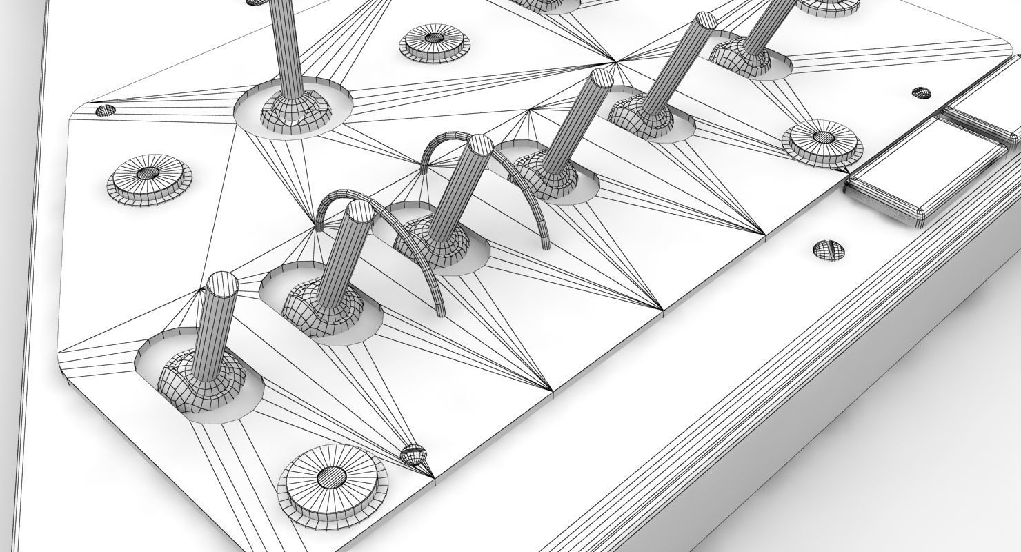 Mi-8MT Mi-17MT Left Triangular Panels Board English Low-poly 3D model_16
