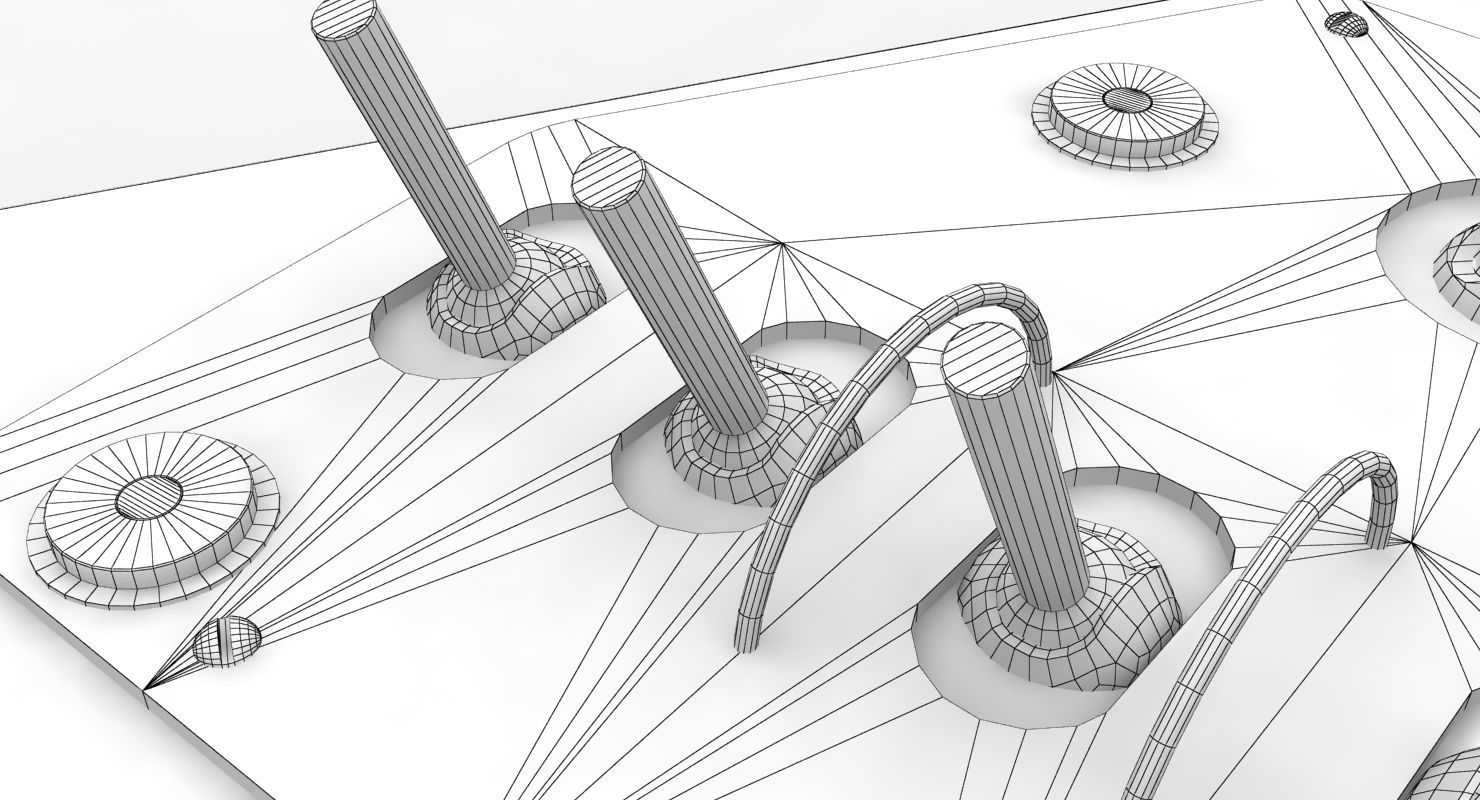 Mi-8MT Mi-17MT Left Triangular Panels Board English Low-poly 3D model_21