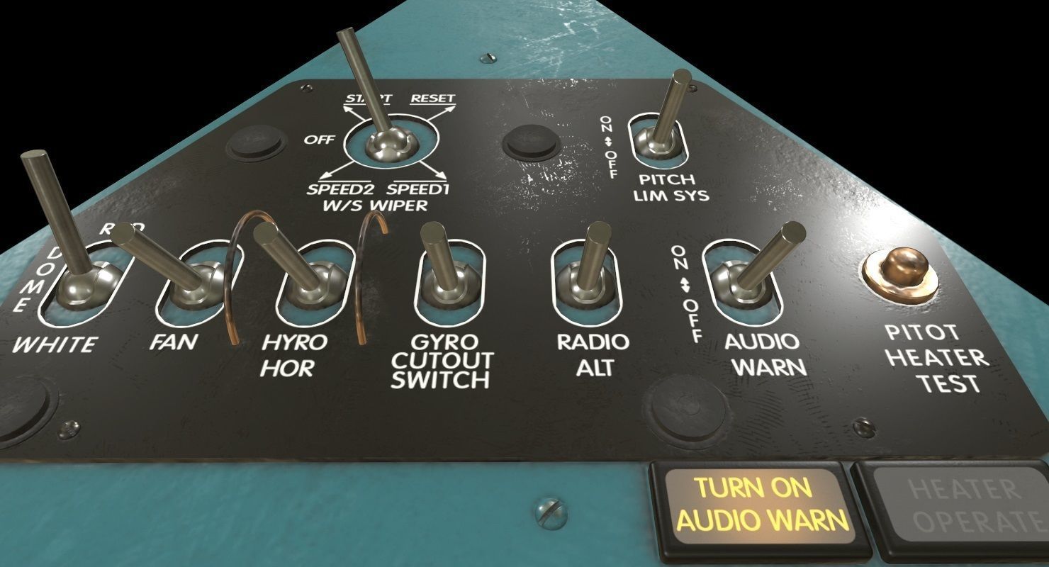 Mi-8MT Mi-17MT Left Triangular Panels Board English Low-poly 3D model_9