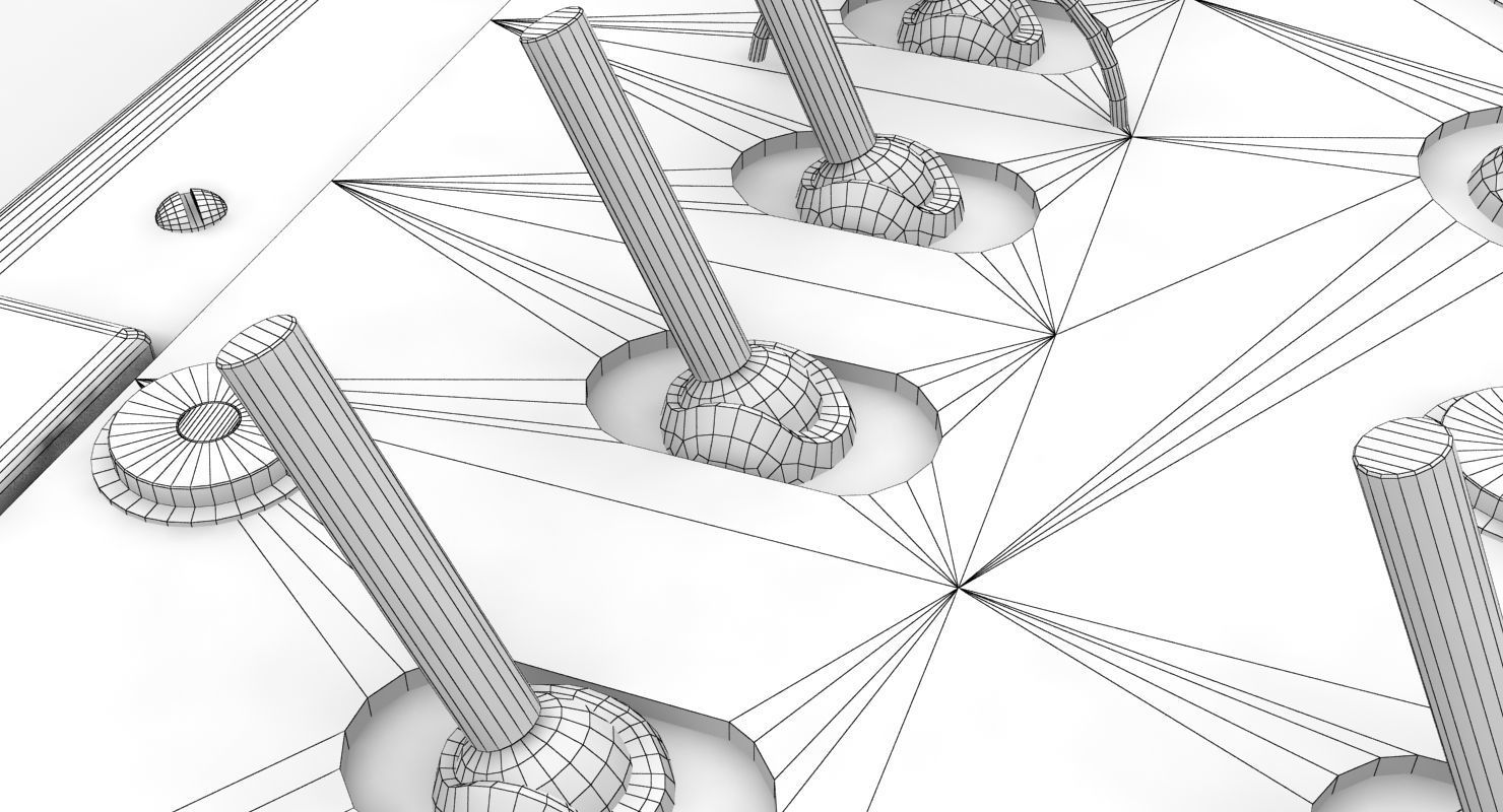 Mi-8MT Mi-17MT Left Triangular Panels Board English Low-poly 3D model_19