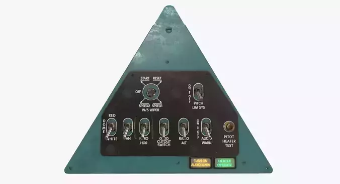 Mi-8MT Mi-17MT Left Triangular Panels Board English Low-poly 3D model