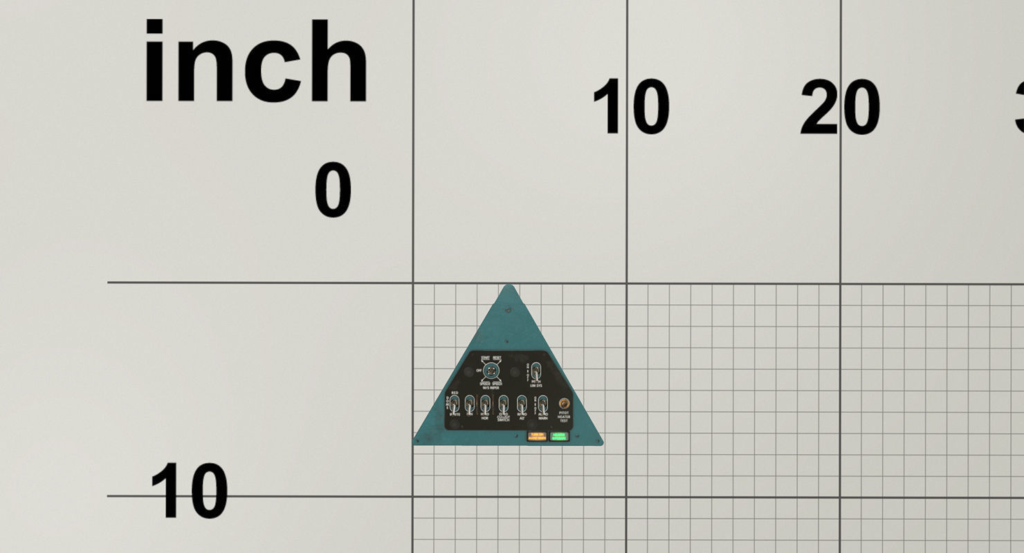 Mi-8MT Mi-17MT Left Triangular Panels Board English Low-poly 3D model_11