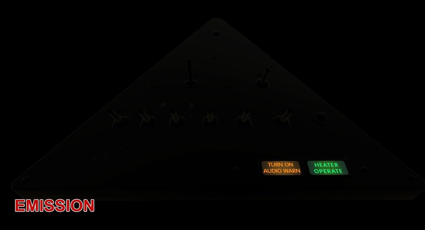 Mi-8MT Mi-17MT Left Triangular Panels Board English Low-poly 3D model_29