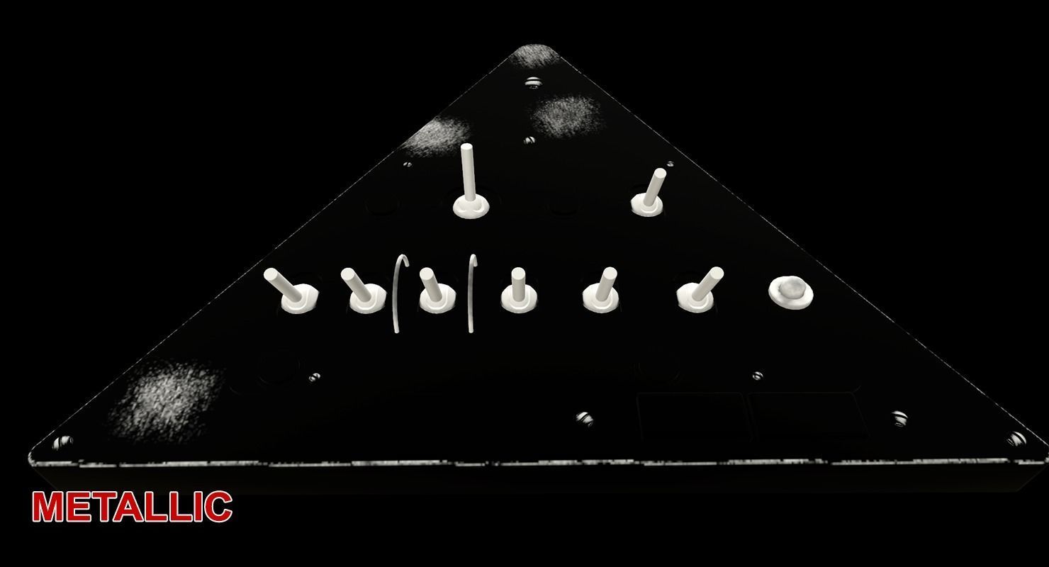 Mi-8MT Mi-17MT Left Triangular Panels Board English Low-poly 3D model_26