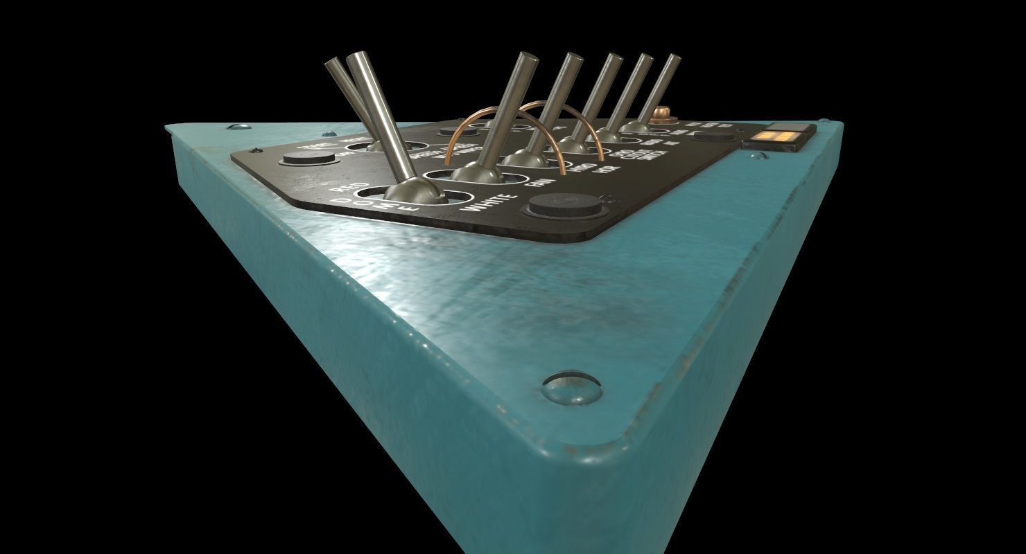 Mi-8MT Mi-17MT Left Triangular Panels Board English Low-poly 3D model_7