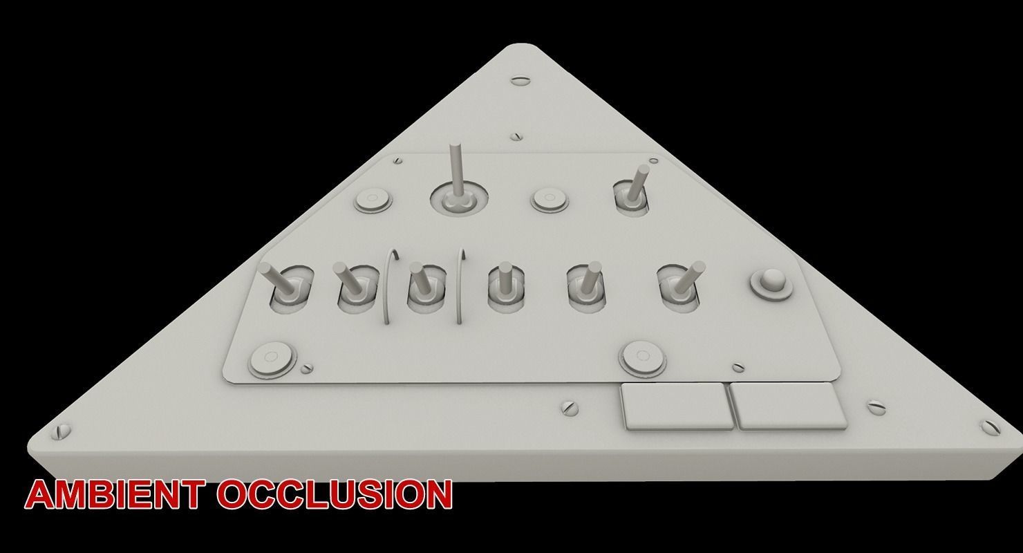 Mi-8MT Mi-17MT Left Triangular Panels Board English Low-poly 3D model_28