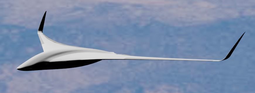 BWB Dolphin Drone 3D model_1