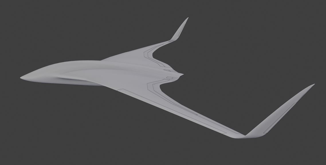 BWB Dolphin Drone 3D model_12