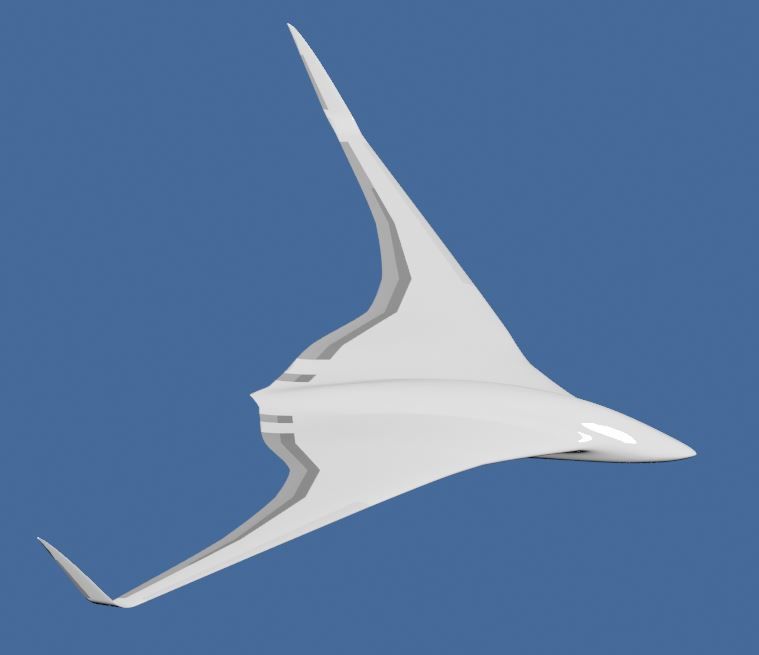BWB Dolphin Drone 3D model_10