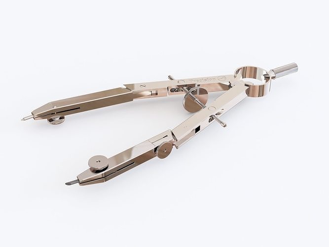 Drawing Compass Instrument 3D model