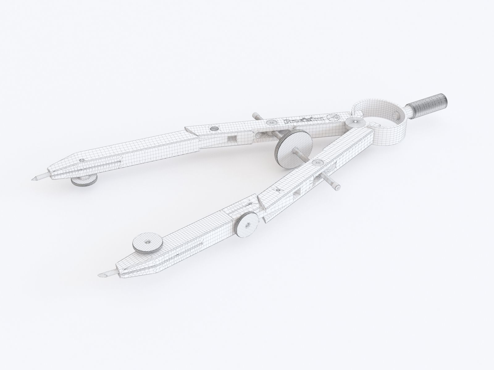 Drawing Compass Instrument 3D model_1