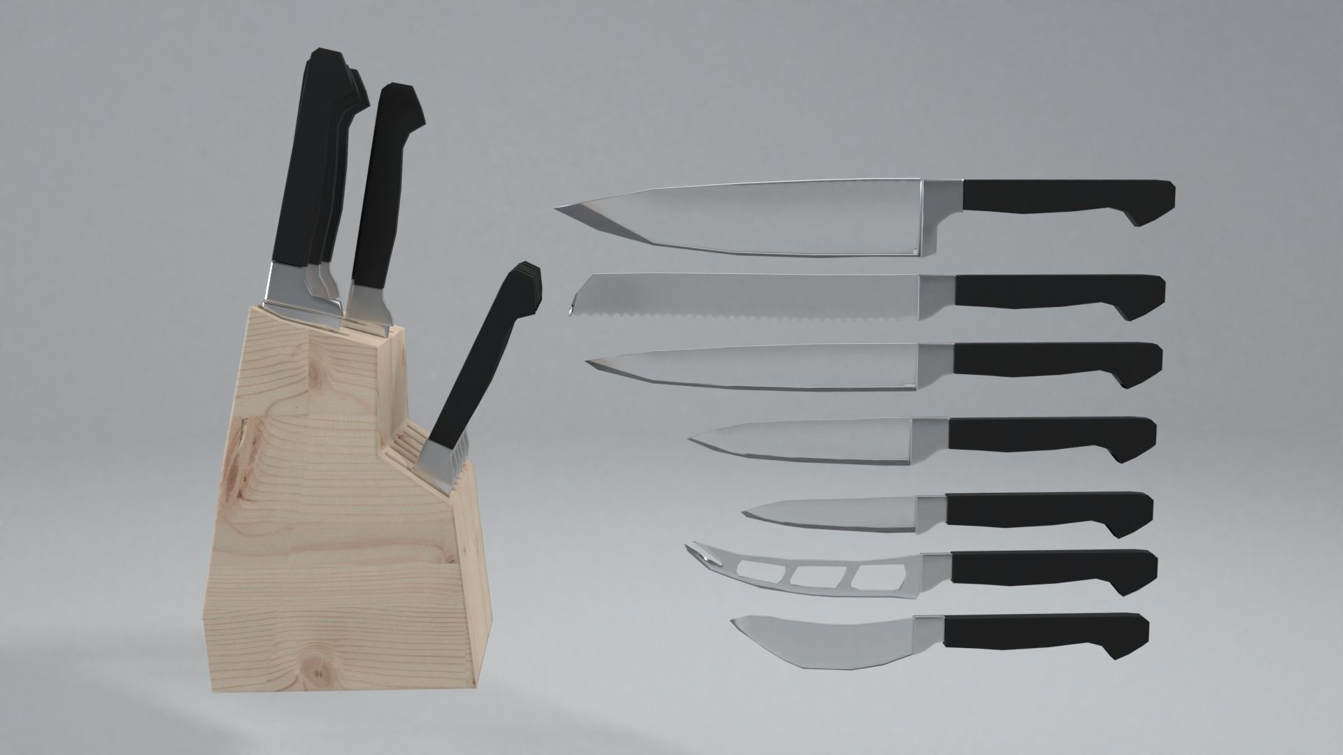 Kitchen Pack Low-poly 3D model_5