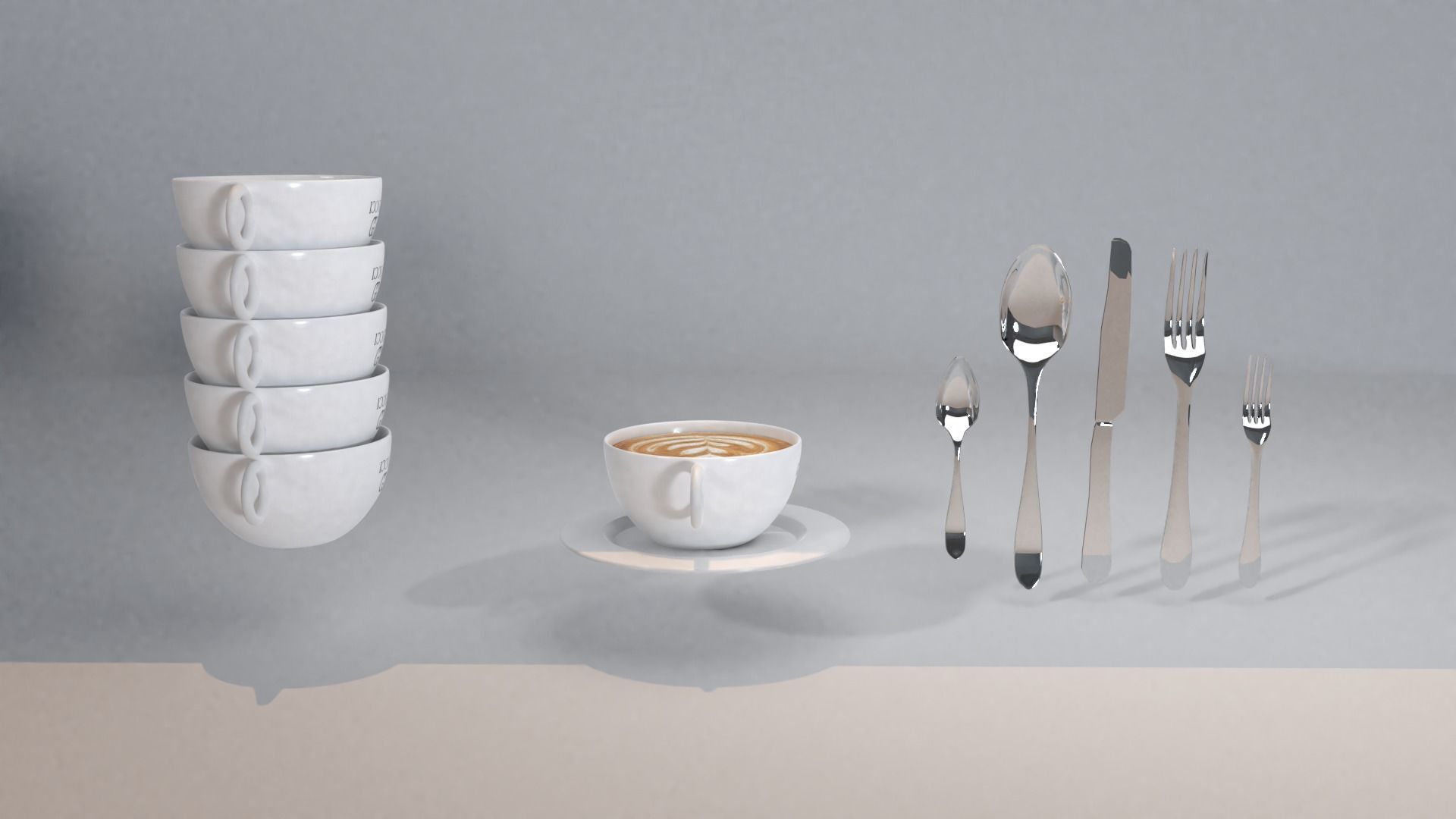 Kitchen Pack Low-poly 3D model_1