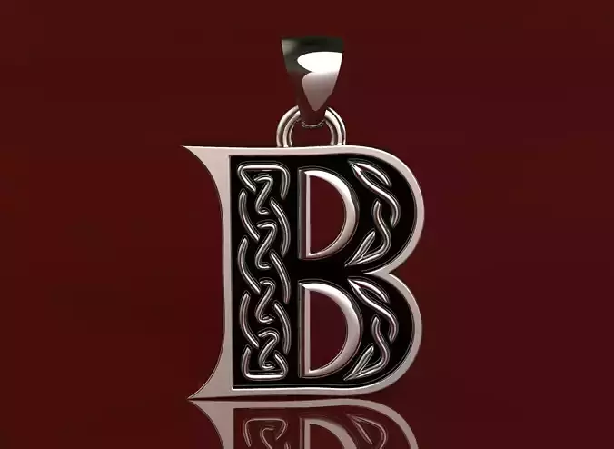 Letter pendant 2 with celtic pattern