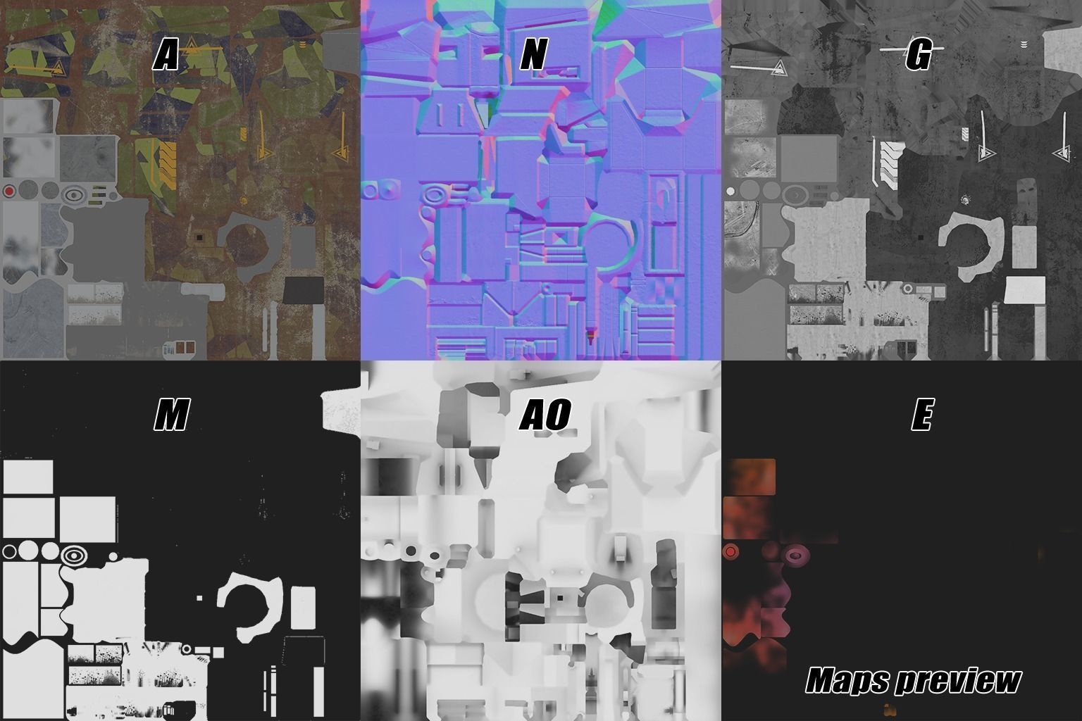 Turrets Standard low poly Low-poly 3D model_5