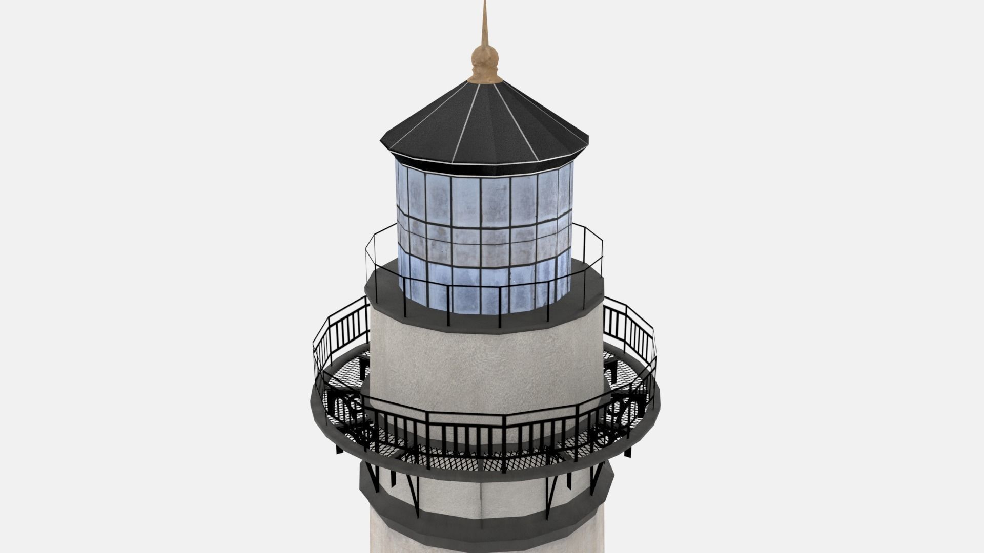 Lighthouse - Low-poly PBR textured model Low-poly 3D model_6