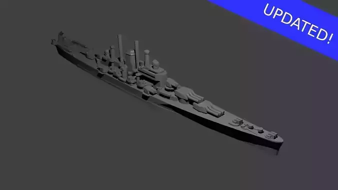 US Des Moines Class Cruiser Warship 3D print model
