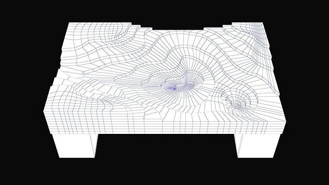 Resin and Wood Modern Table Free 3D model