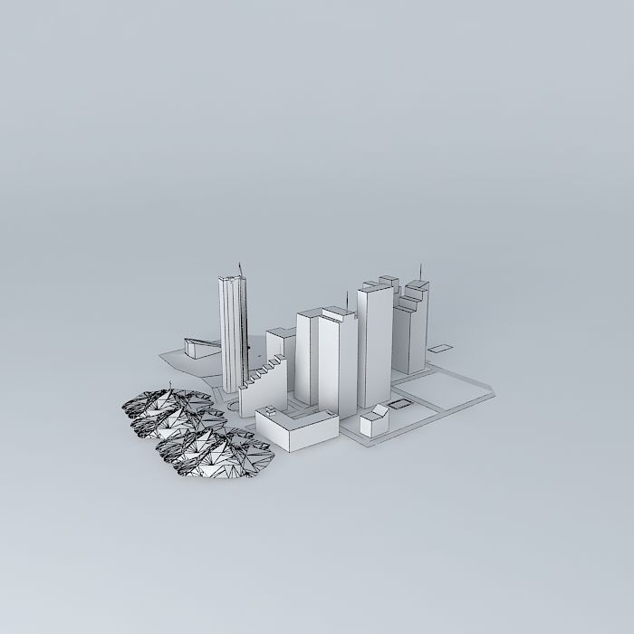 Awsome sea-front city unfinished Version 2 Free 3D model_4