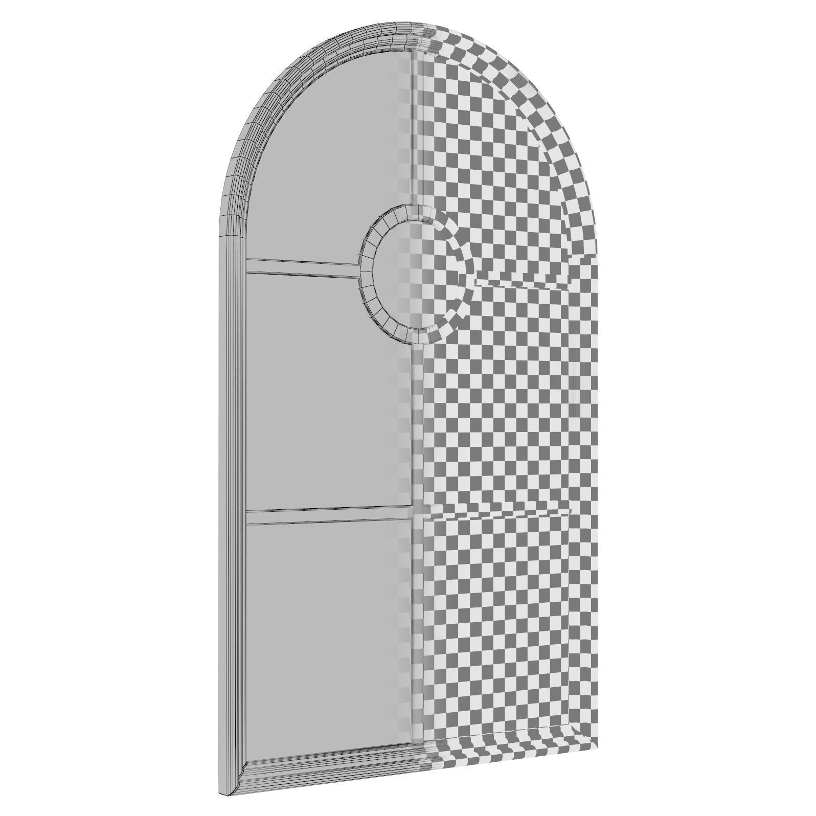 Bromley Arch Window Wall Mirror BL4470 3D model_2