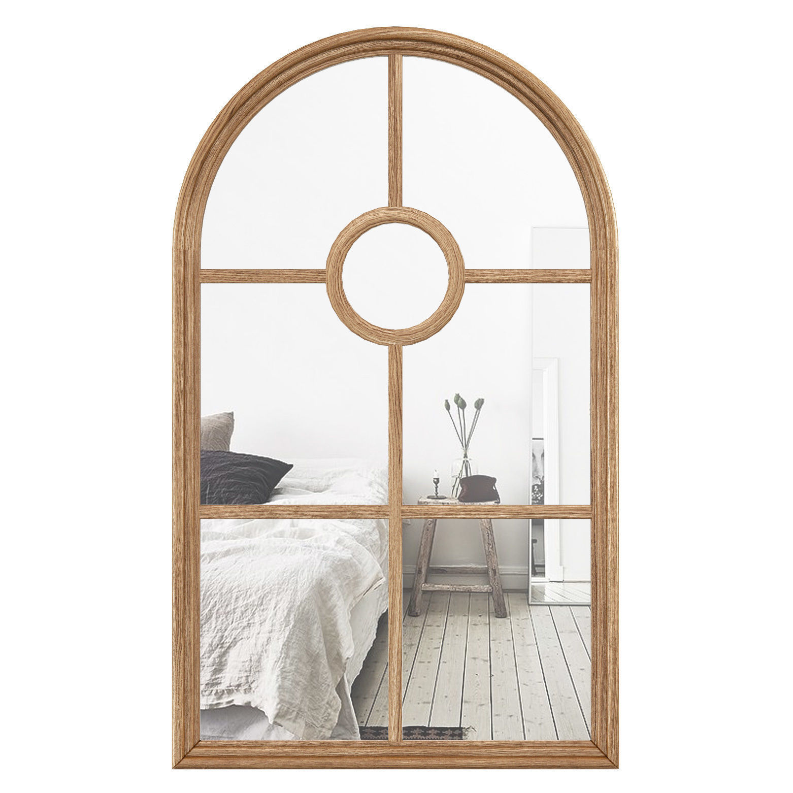Bromley Arch Window Wall Mirror BL4470 3D model_1