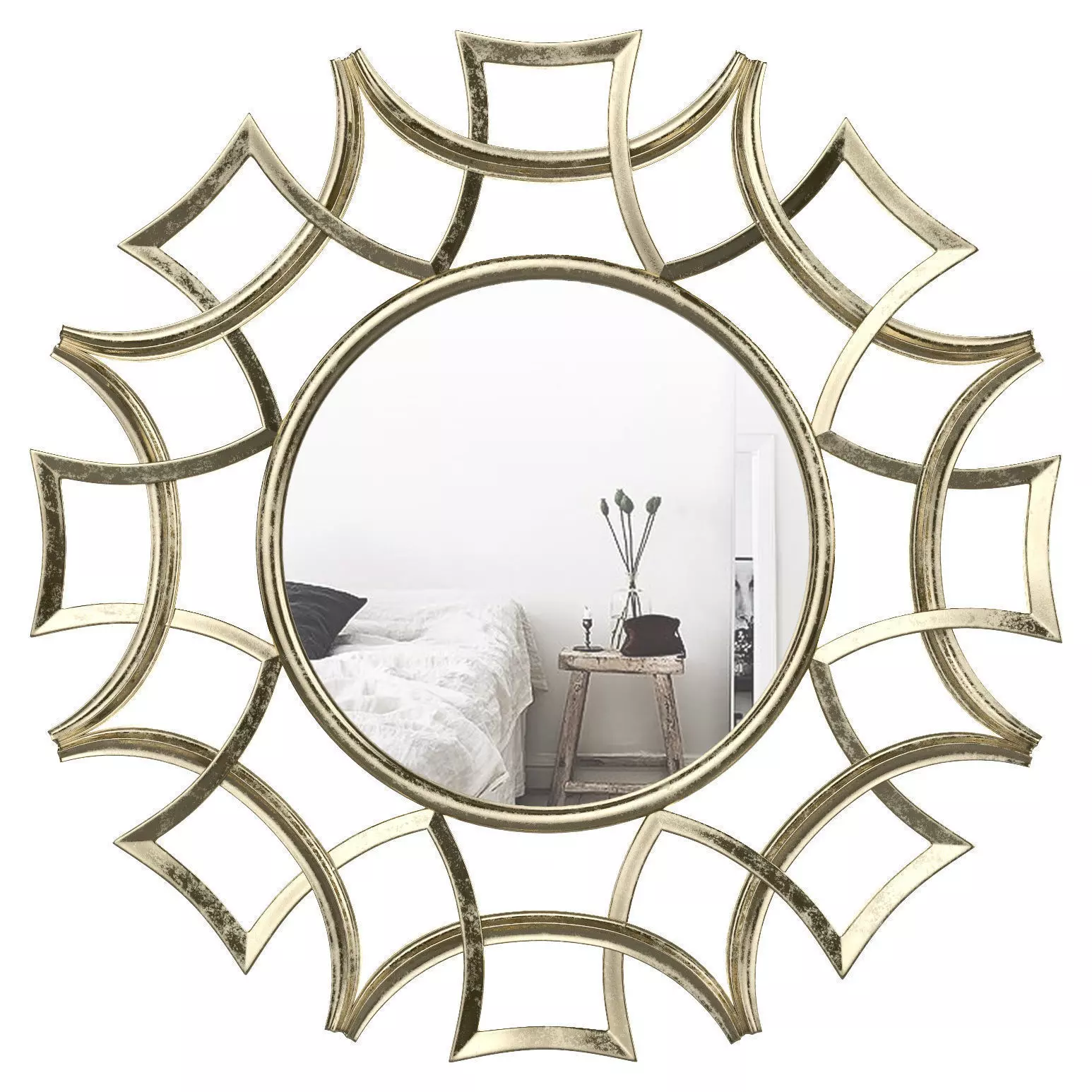 Brylee Traditional Sunburst Mirror WRLO6935 3D model_0