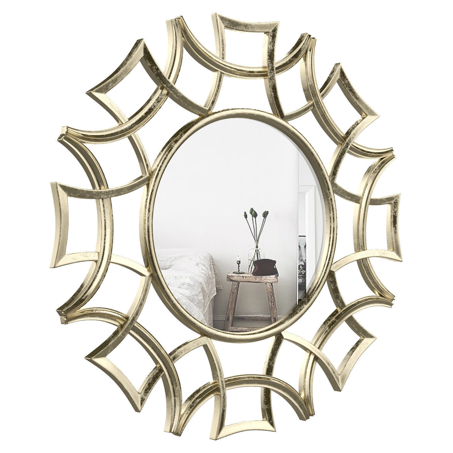 Brylee Traditional Sunburst Mirror WRLO6935 3D model_1