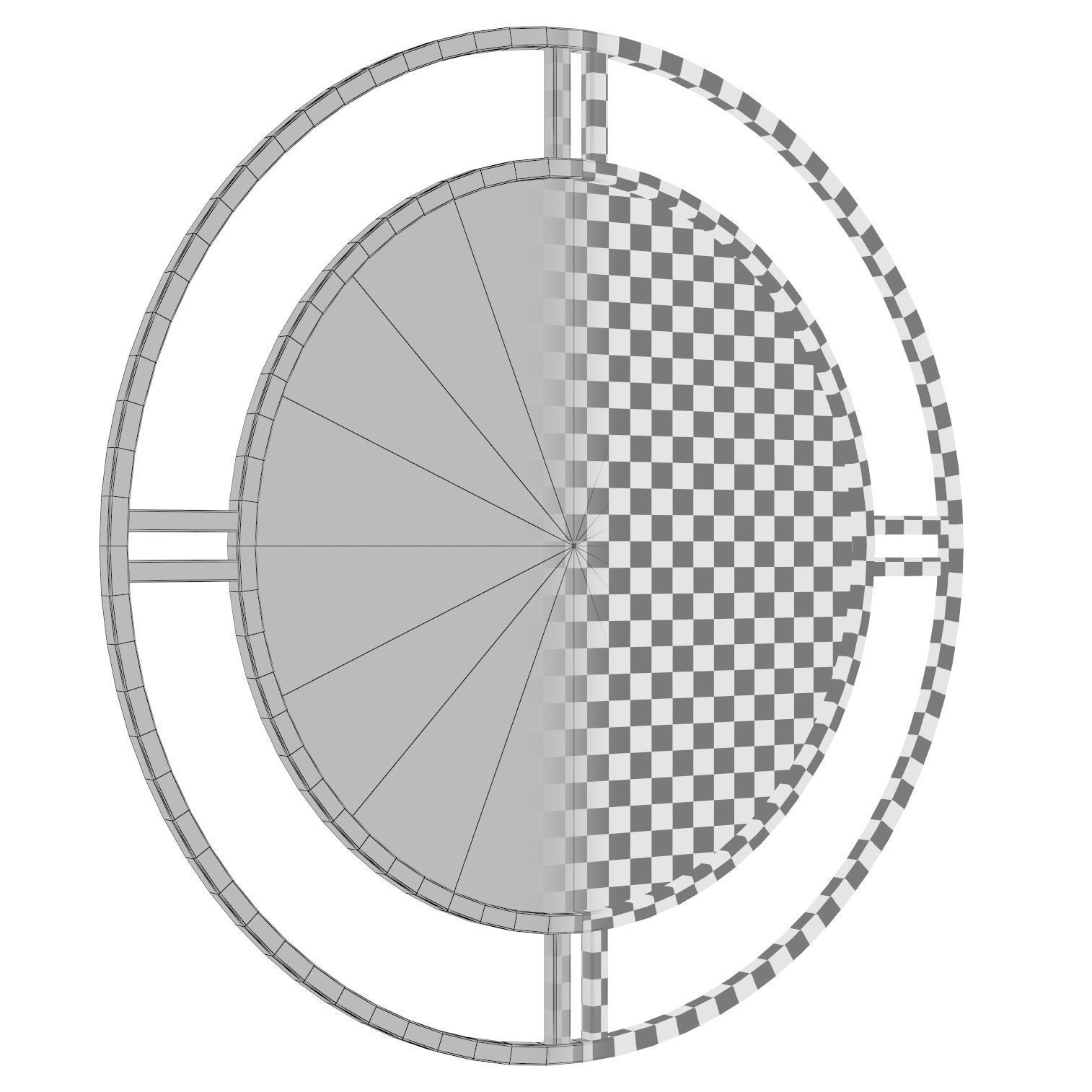 Camber Round Accent Mirror TDBG1013 3D model_2