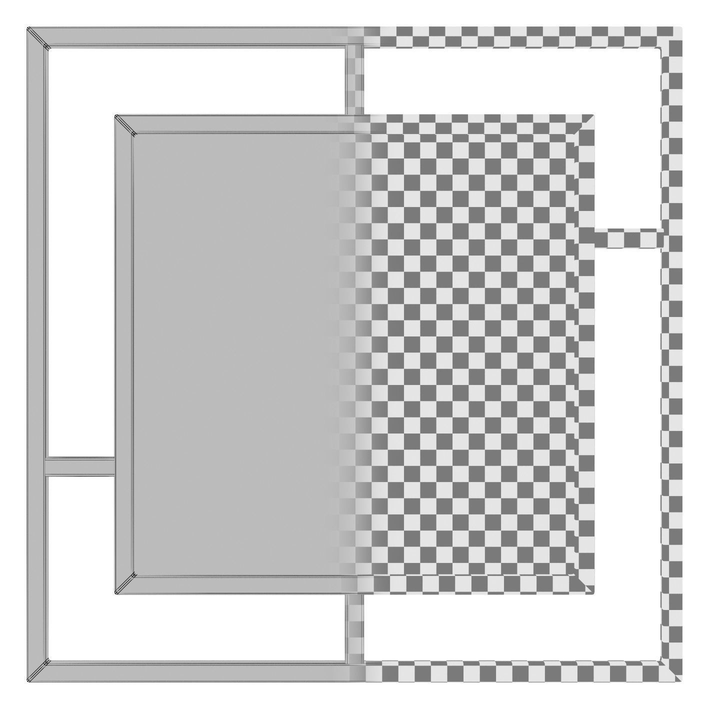 Camber Square Accent Mirror TDBG1014 3D model_2