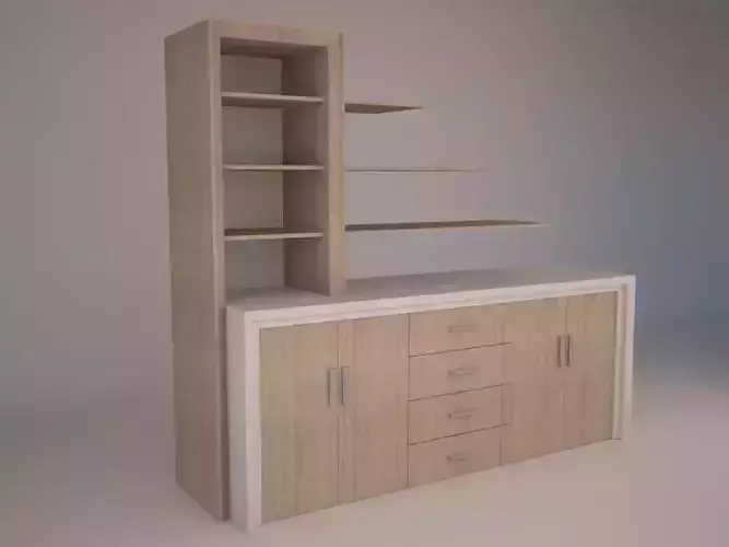 Modern Office Furniture N14 Low-poly 3D model
