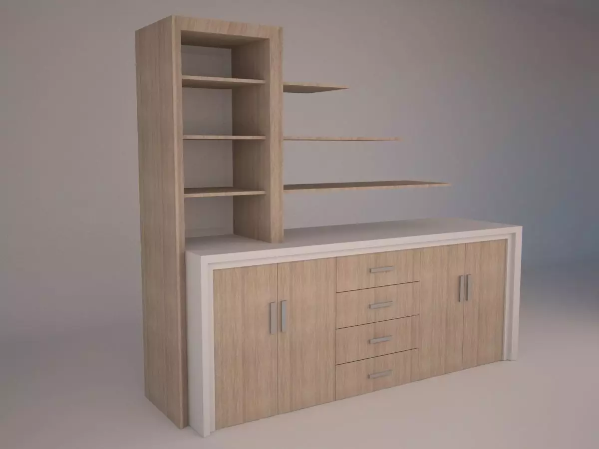 Modern Office Furniture N14 Low-poly 3D model_0