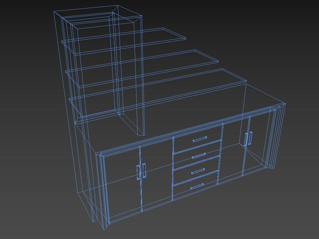 Modern Office Furniture N14 Low-poly 3D model_6