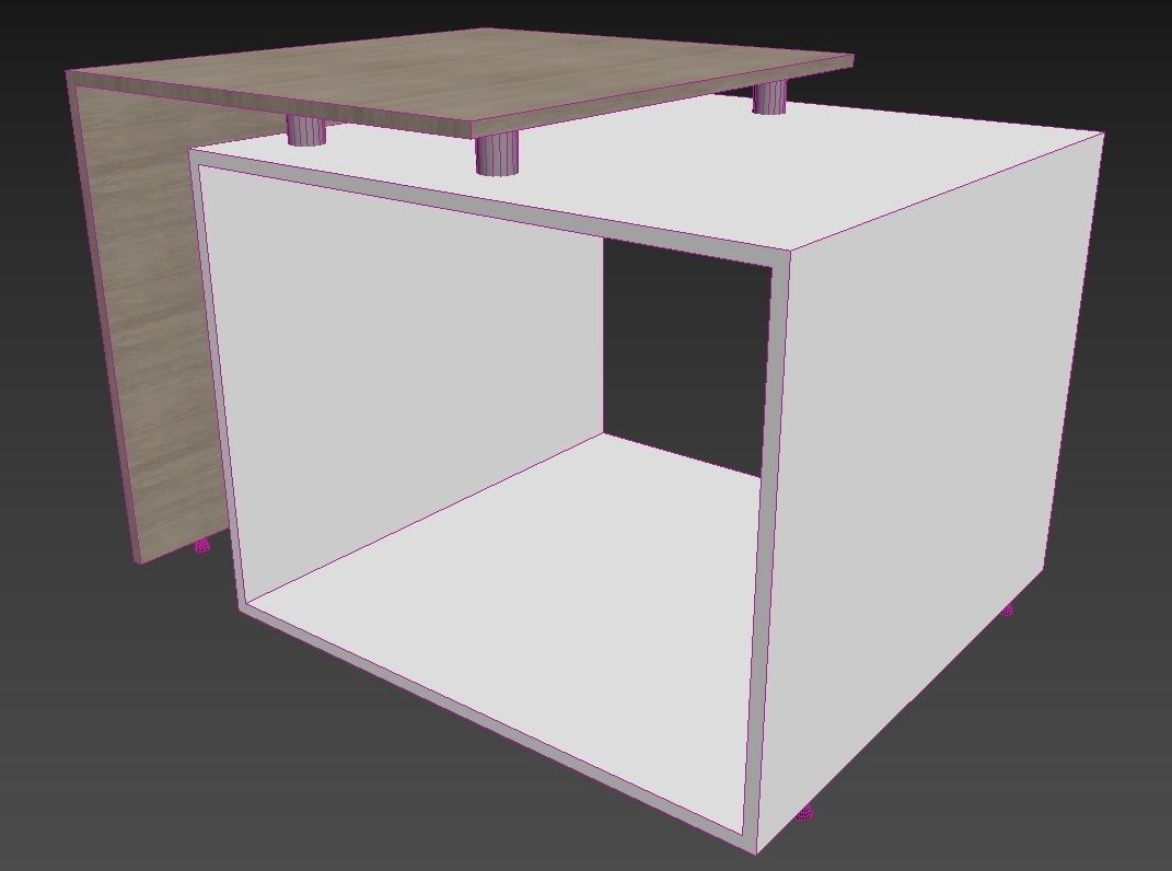 Modern Office Furniture N15 Low-poly 3D model_4