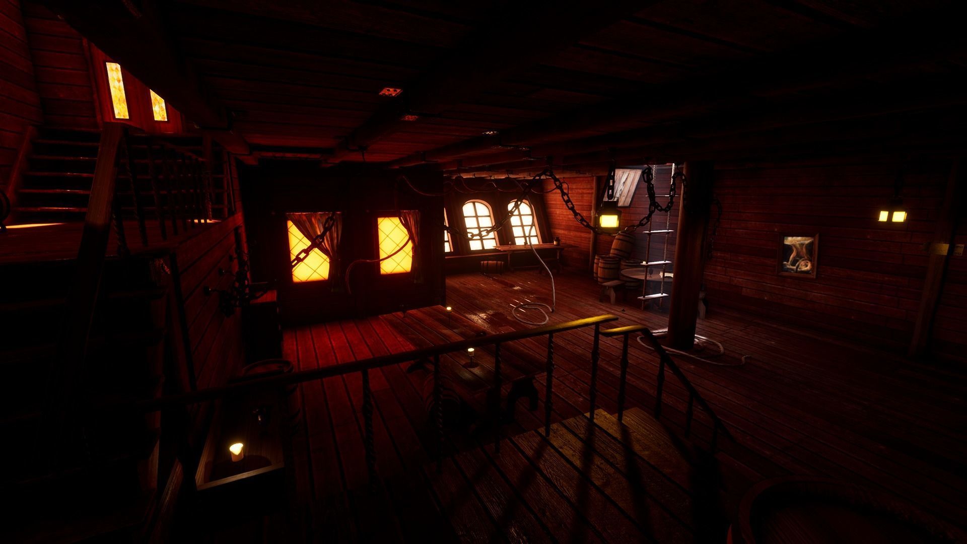Pirate Ship Cabin Low-poly 3D model_7
