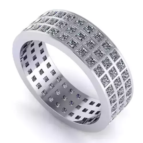 RING36 gold princess cut diamond eternity ring