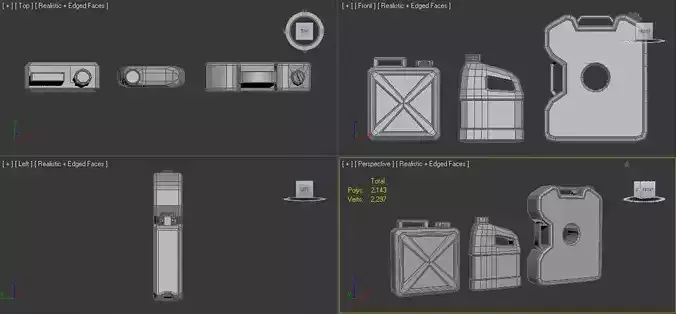 Gallons water bottle with different parts
