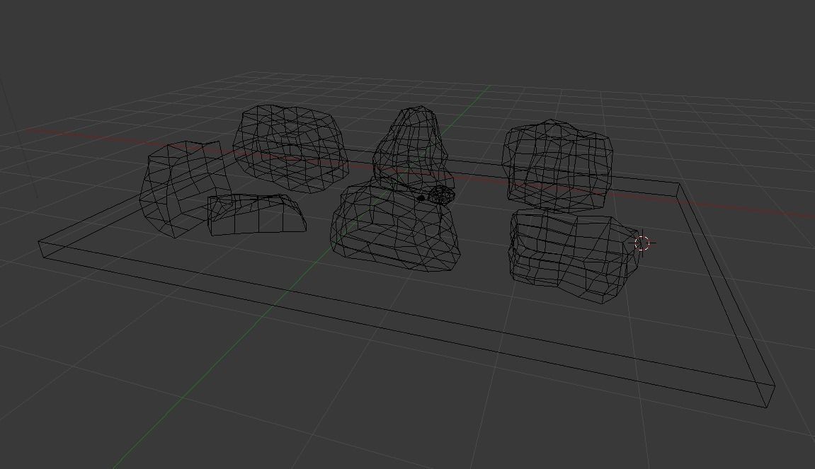 Rocks set of Low-poly 3D model_2