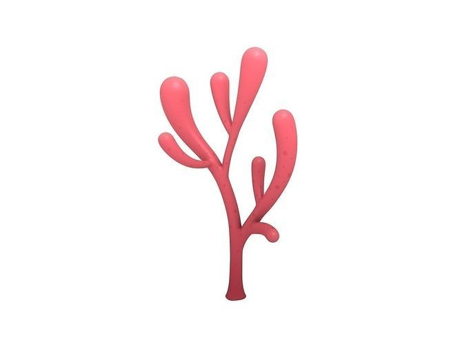 Cartoon Coral Low-poly 3D model