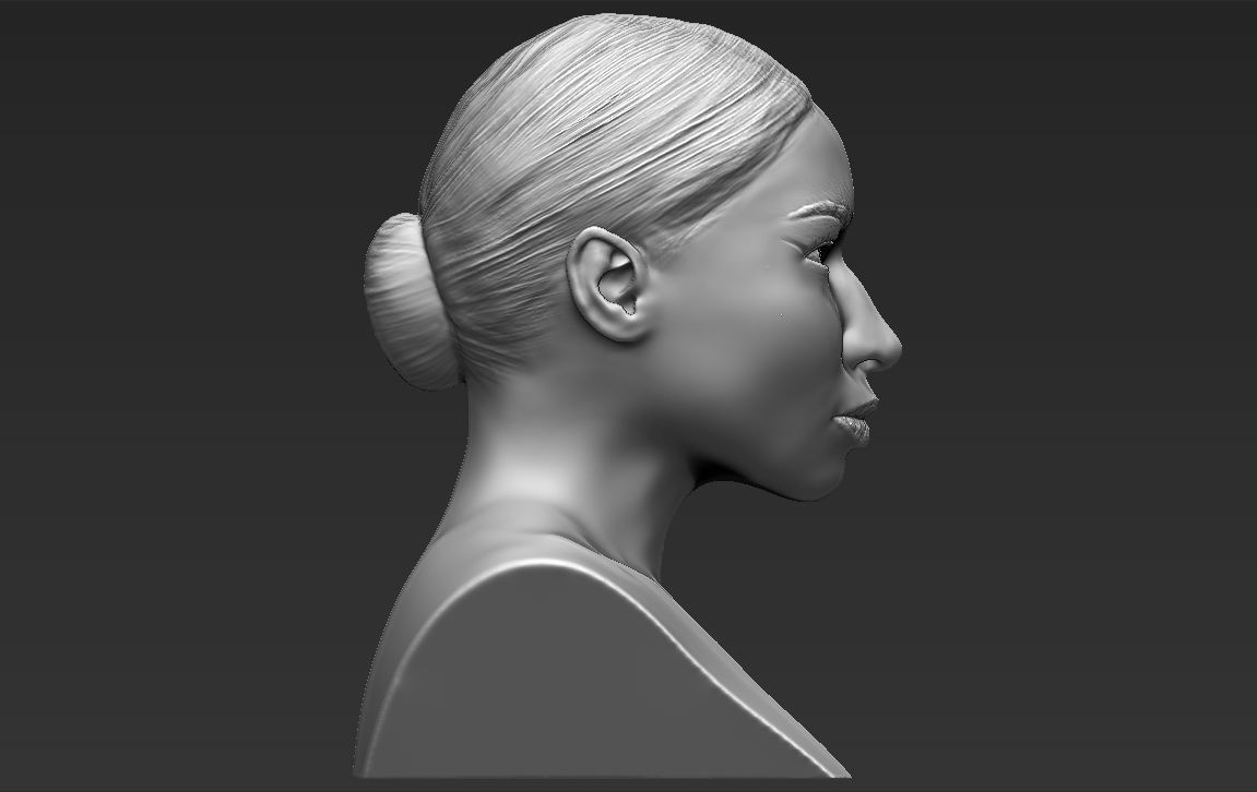 Nicki Minaj bust 3D printing ready stl obj formats 3D print model_10