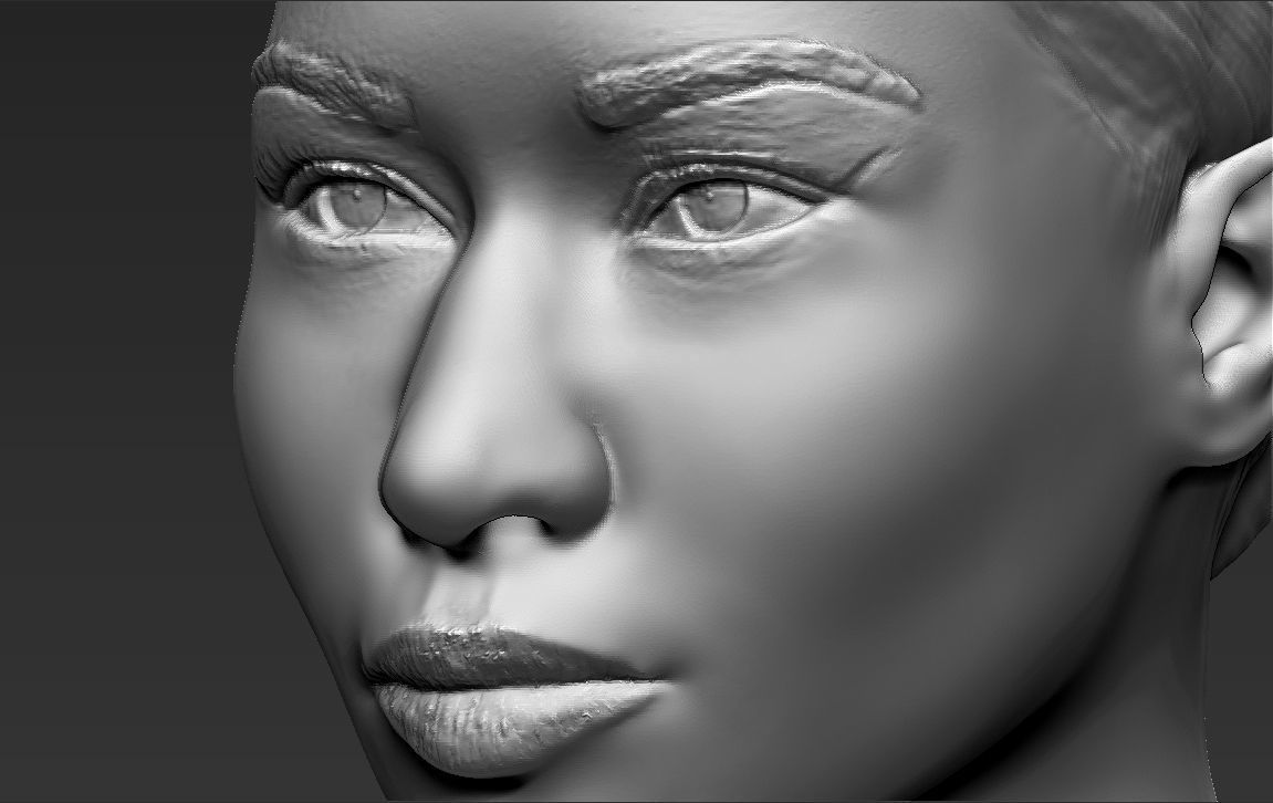 Nicki Minaj bust 3D printing ready stl obj formats 3D print model_23