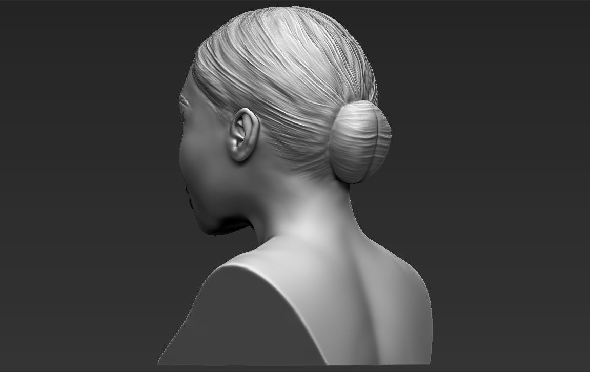 Nicki Minaj bust 3D printing ready stl obj formats 3D print model_5