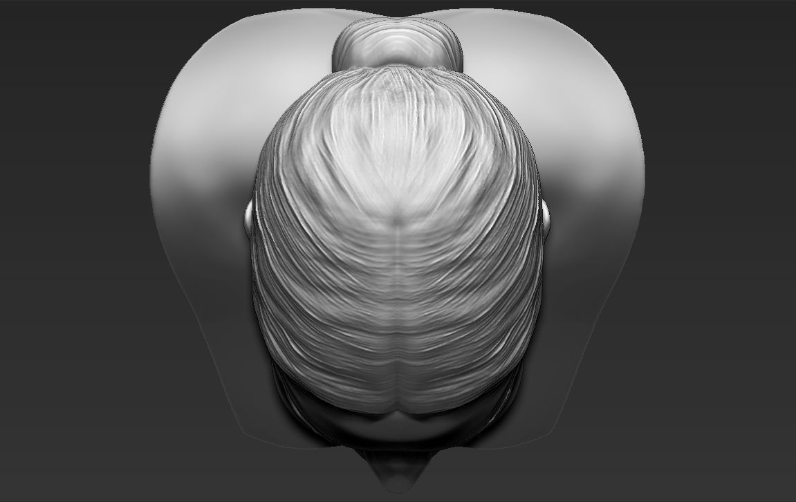 Nicki Minaj bust 3D printing ready stl obj formats 3D print model_17