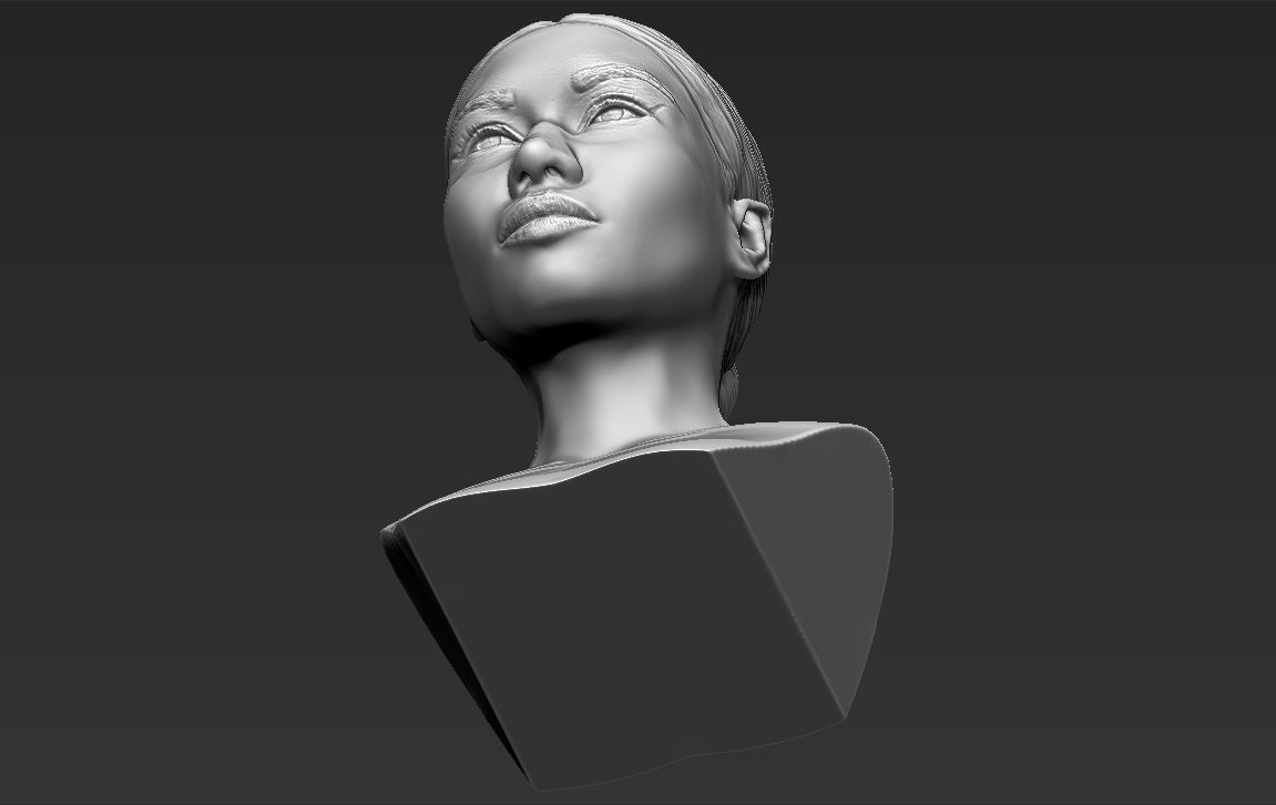 Nicki Minaj bust 3D printing ready stl obj formats 3D print model_19