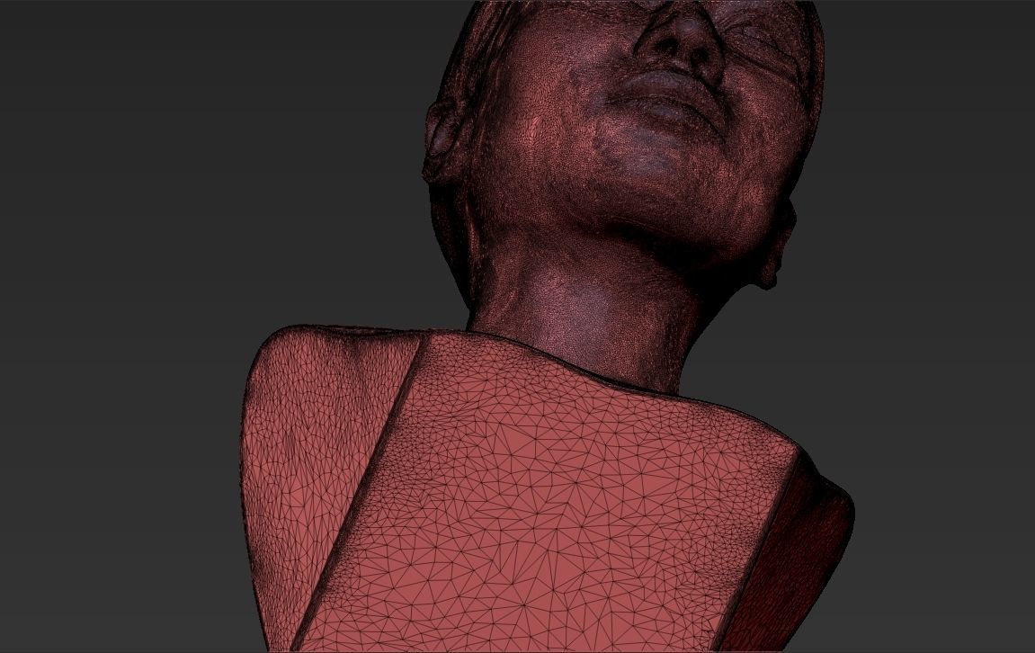 Nicki Minaj bust 3D printing ready stl obj formats 3D print model_29