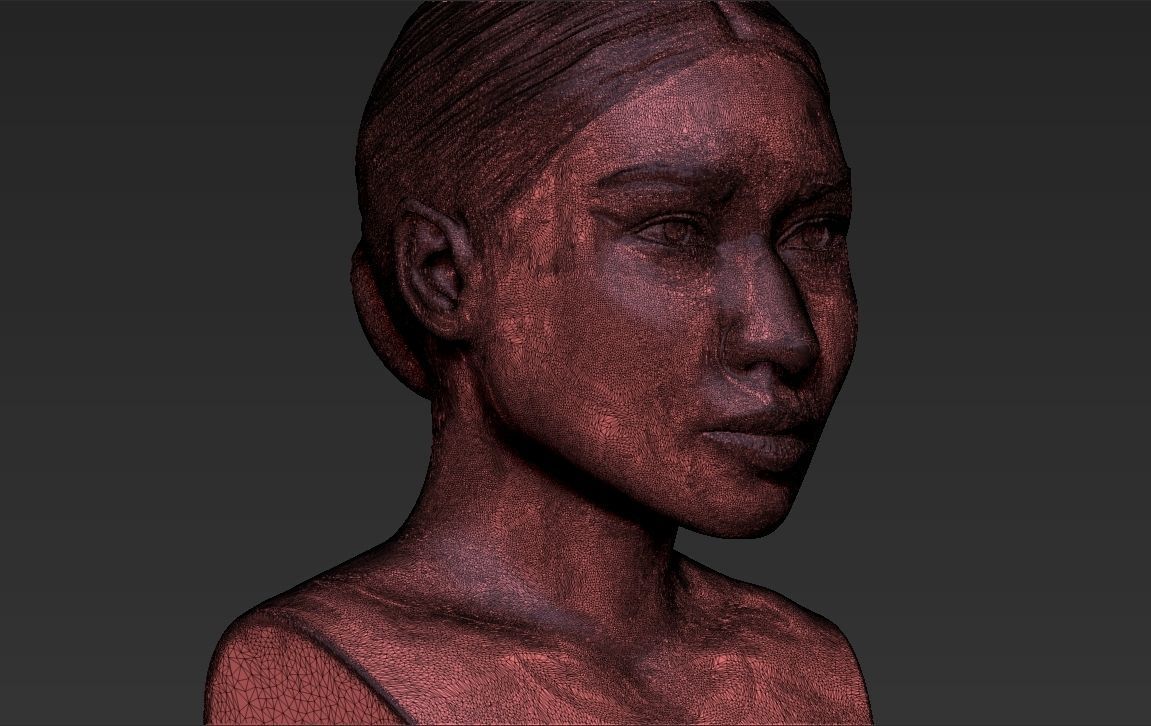 Nicki Minaj bust 3D printing ready stl obj formats 3D print model_28