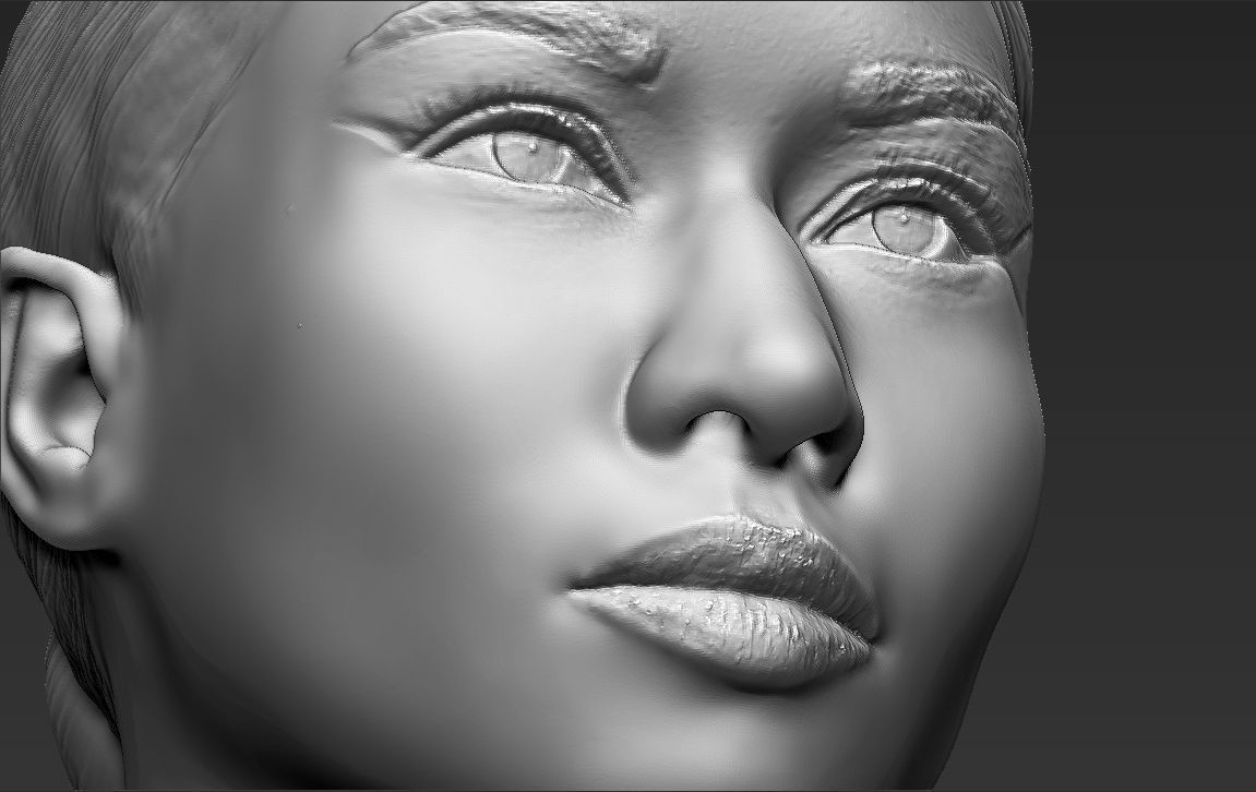 Nicki Minaj bust 3D printing ready stl obj formats 3D print model_25