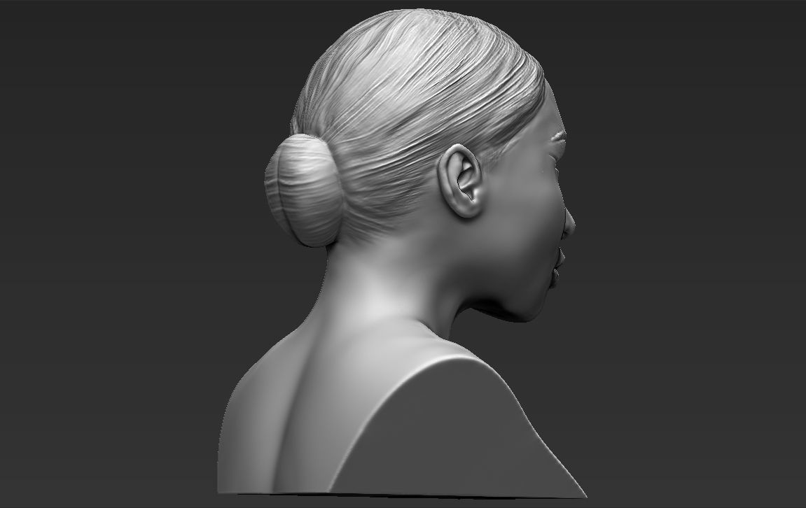 Nicki Minaj bust 3D printing ready stl obj formats 3D print model_9