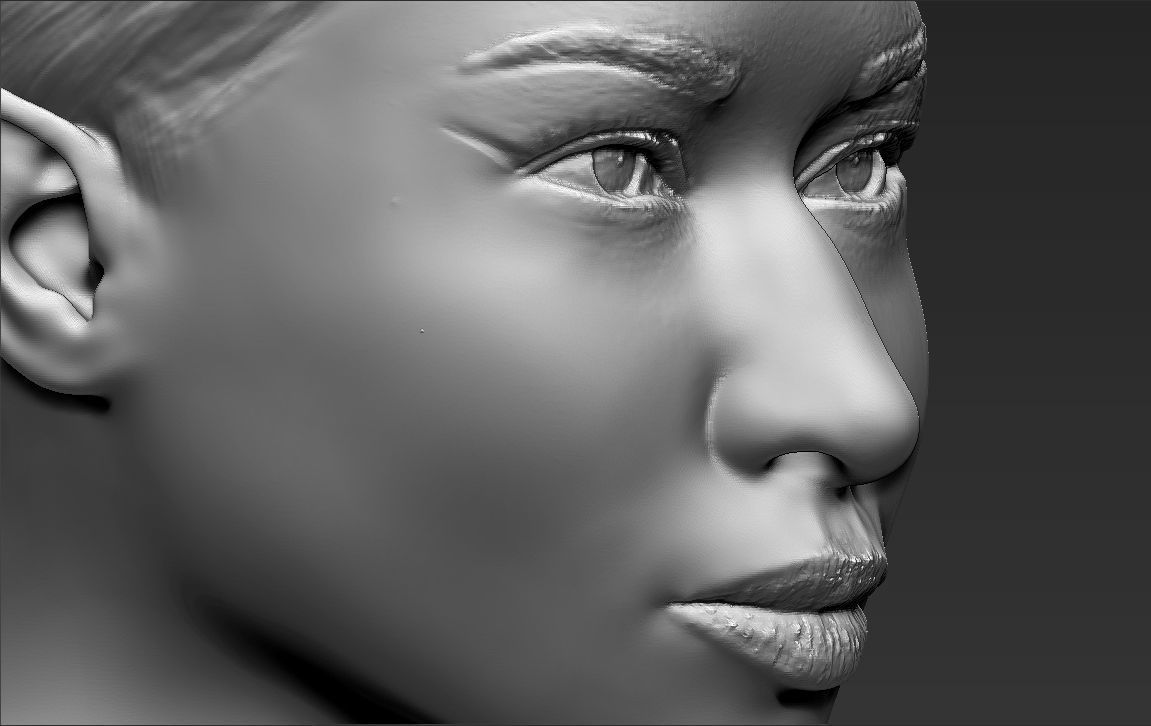 Nicki Minaj bust 3D printing ready stl obj formats 3D print model_22